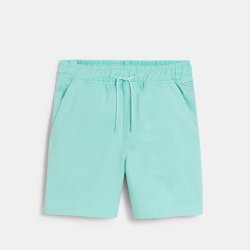 شورت برمودا قطن باللون الأزرق للأولاد